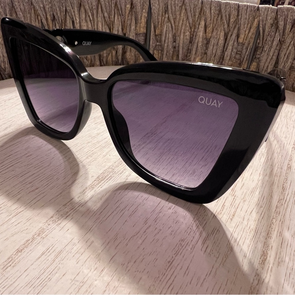 Quay Black Chain Reaction Sunglasses